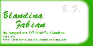 blandina fabian business card